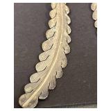 Sterling Silver Feather Earrings with Turquoise