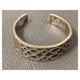 Vintage Sterling Silver Openwork Adjustable Ring