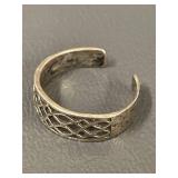 Vintage Sterling Silver Openwork Adjustable Ring