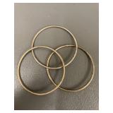 Sterling Silver Bangles Set of Three Tested