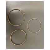 Sterling Silver Bangles Set of Three Tested
