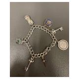 Sterling Silver Charm Bracelet, Tested