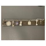 Sterling Silver Charm Bracelet, Tested