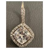 Sterling Silver Halo Earrings with CZ Stones