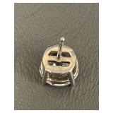 Sterling Silver Stud Earrings with Round Cut Stones