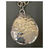 Handcrafted Hammered Sterling Silver Necklace