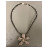 Handmade Sterling Silver Flower Pendant