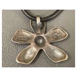 Handmade Sterling Silver Flower Pendant