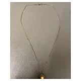 Sterling Silver Sunburst Pendant Necklace 925