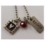 Sterling Silver Spirit Charm Necklace 925