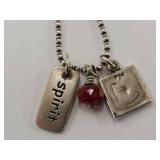 Sterling Silver Spirit Charm Necklace 925