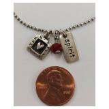 Sterling Silver Spirit Charm Necklace 925