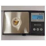 Sterling Silver Yellow Stone Earrings