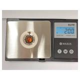 Vintage Amber Sun Pendant in Sterling