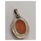 Vintage Sterling Silver Cameo Pendant