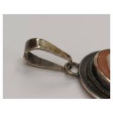 Vintage Sterling Silver Cameo Pendant