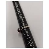 Elegant Sterling Silver Ring with Amber Stone