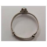 Sterling Silver Adjustable Ring with Turquoise Stone