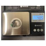 Sterling Silver Ring with Green Gemstone