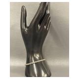 Italian 925 Sterling Silver Rope Bracelet