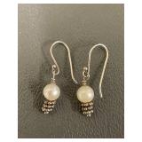 Sterling Silver Pearl Drop Earrings