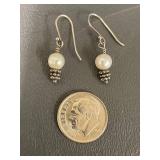 Sterling Silver Pearl Drop Earrings