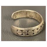 Sterling Silver Adjustable Ring with 925 Mark