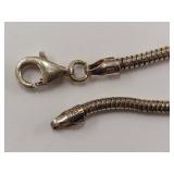 Sterling Silver Snake Chain Necklace - 15"
