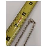 Sterling Silver Snake Chain Necklace - 15"