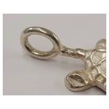 Vintage Sterling Silver Turtle Pendant