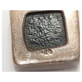 Dichroic Glass Silver Pendant