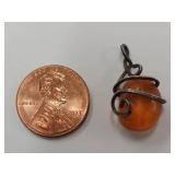 Amber Wire Wrapped Pendant