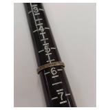 Vintage Brass Ring with Green Stone