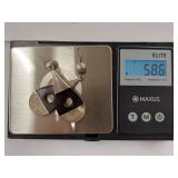 Vintage Teardrop Tuareg Ebony and Sterling Silver Earrings