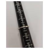 Elegant Sterling Silver Clear Gemstone Solitaire Ring