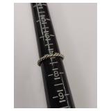 Elegant Sterling Silver Ring with Black Cabochon Stone