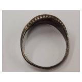 Vintage Sterling Silver Textured Ring Unique Design