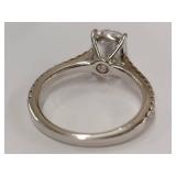Elegant Sterling Silver Cushion Cut Ring