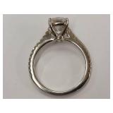 Elegant Sterling Silver Cushion Cut Ring