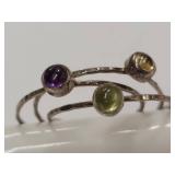 Sterling Silver Stackable Rings Set with Stones