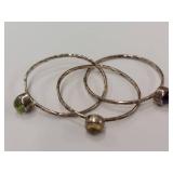 Sterling Silver Stackable Rings Set with Stones