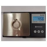 Elegant Sterling Silver Ring with Square Solitaire Stone