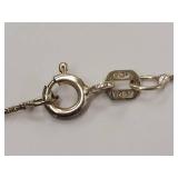 Sterling Silver Necklace with Natural Stone Pendant