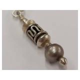 Elegant Sterling Silver Earrings with Dark Pearls