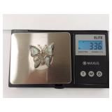 Sterling Silver Butterfly Brooch With Abalone Inlay