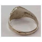 Sterling Silver Mexican Ring with Blue Stone