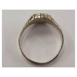 Sterling Silver Mexican Ring with Blue Stone