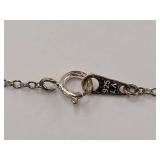 Sterling Silver 925 Interlocking Ring Necklace