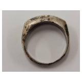 Vintage Sterling Silver Turquoise Inlay Ring