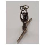 Elegant Sterling Silver Pendant Ballerina Pose